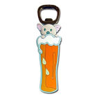 custom metal bottle opener with silicone coats for beer promotional items with your logo
