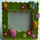 hot selling silicone/soft pvc / plastic charming flowers photo/picture standing frame