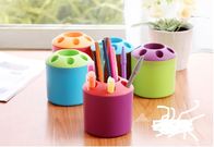 cute &simple mult-function silicone/rubber/ plastic desk pen & brush holders&container box