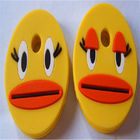 2D/3D custom adorable silicone big mouth duck  key covers as souvenir with customized logo