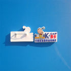 Fancy flexible rubber pvc 2d 3d PVC brooch clip / Scarf clip brooch