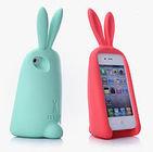 3D rabbit shape silicone phone case / customized design welcome