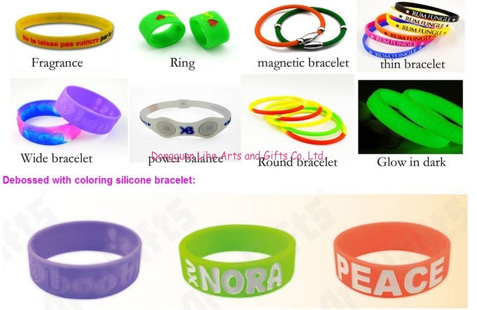 custom silicone/soft pvc/rubber  silicone bracelet for promotional usage
