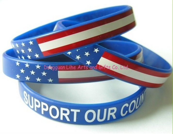 colorful custom silicone/soft pvc/rubber silicone bracelet for promotional usage