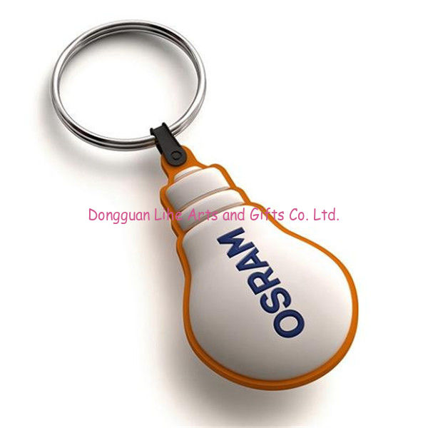 custom logo soft pvc /silicone/rubber key chain with white guitar for decoration/promotion
