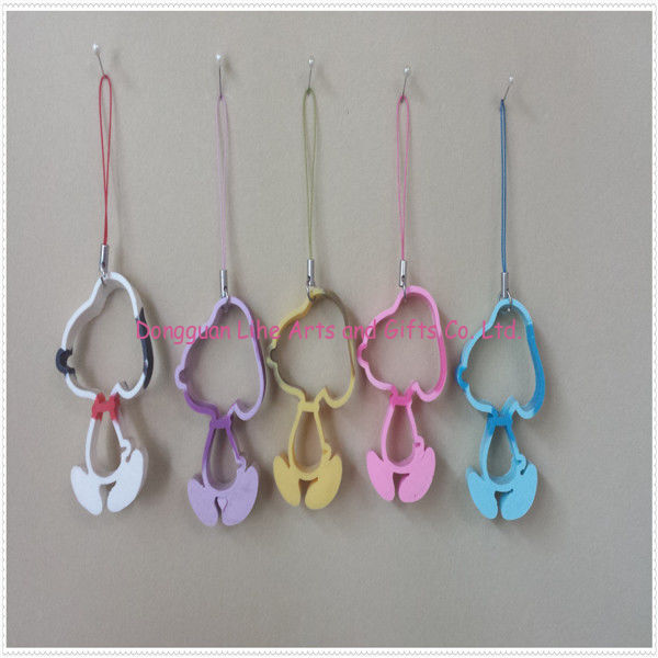 Lovely and fashionable phone hanging ornaments keyring for promotion