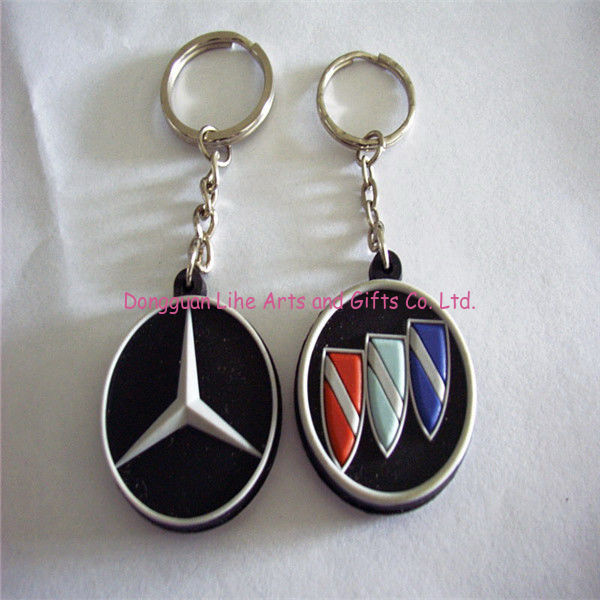 2014 new pattern factory direct sale famous car logo soft PVC keychain with high quality