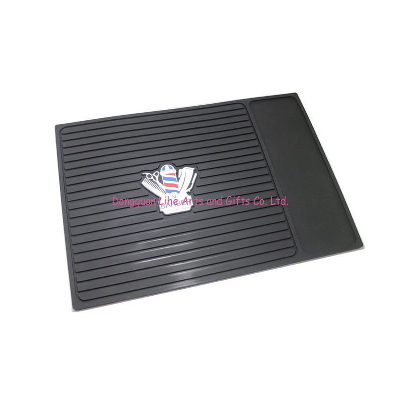 Red C Anti-slip Customized hair salon tools PVC mat salon beauty silicone heat resistant Rubber mat